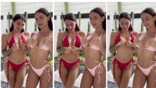Bella Sereno & Eliza Sereno Nude Bikini Hand Bra Video
