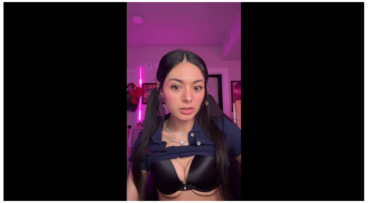 OliveOilRun Lifts Her Shirt To Show Off Her Huge Breasts