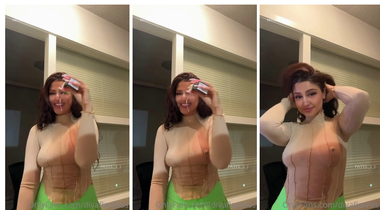 Diva Flawless Spilling Drink All Over Tits Nude Nipples Seethrough Video